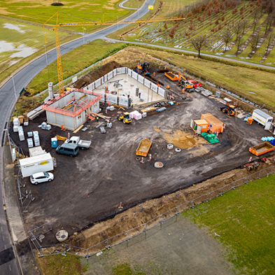 Baufortschritt Wasserstofftankstelle Meckenheim